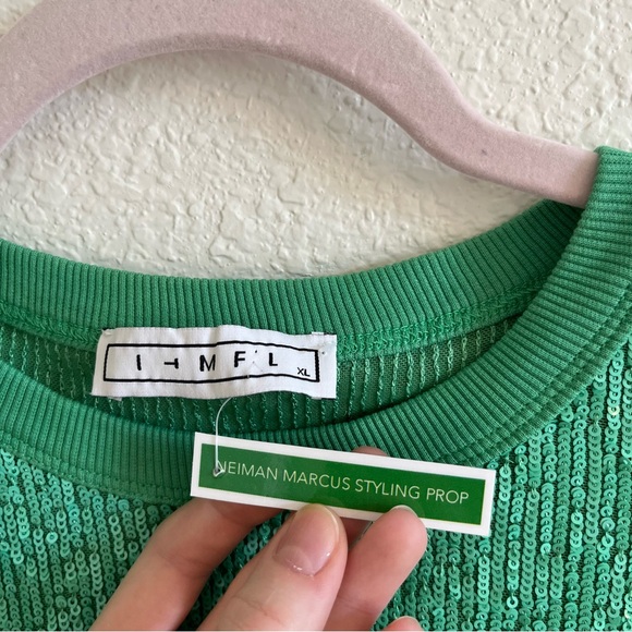 ITMFL In The Mood For Love Sequin Green Top - Picture 4 of 7